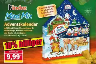 Norma Kinder Maxi Mix Adventskalender Angebot