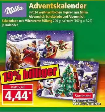 Norma Milka Adventskalender Angebot