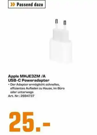 Saturn Apple Usb-c Poweradapter Angebot