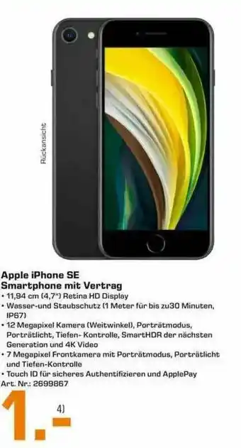 Saturn Apple Iphone Se Smartphone Mit Vertrag Angebot