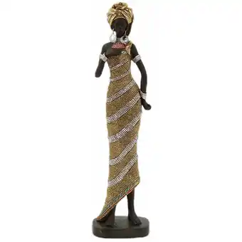 ManoMano Signes Grimalt - Afrikanische Figurenfiguren Abbildung Afrikanische afrikanische Frauen und Gold -Elefanten 7x8x33cm 28685 -  Angebot