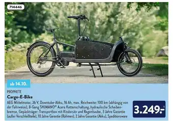 Aldi Nord Prophete Cargo-e-bike Angebot