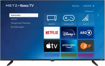 Euronics METZ blue 32MTD3001Z Roku TV 80 cm (32) LCD-TV mit LED-Technik / E Angebot