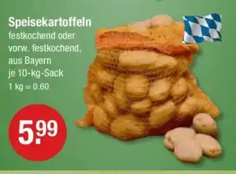 V Markt Speisekartoffeln festkochend oder vorw. festkochend, aus Bayern je 10-kg-Sack Angebot