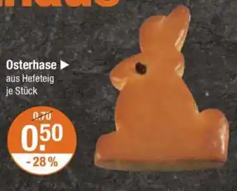 V Markt Osterhase aus Hefeteig je Stück Angebot