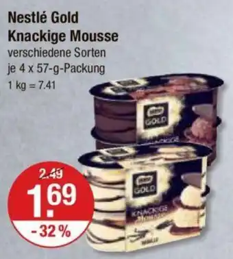 V Markt Nestlé Gold Knackige Mousse verschiedene Sorten je 4 x 57-g-Packung Angebot