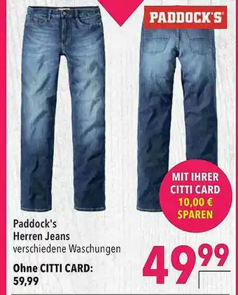 CITTI Markt Paddock's Herren Jeans Angebot