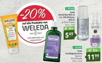 CITTI Markt Sante Kristall Deo-roll-on Oder 24h-wirkung-roll-on Oder Feuchtigkeitscreme Angebot