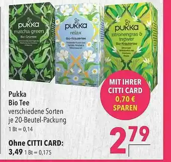 CITTI Markt Pukka Bio Tee Angebot