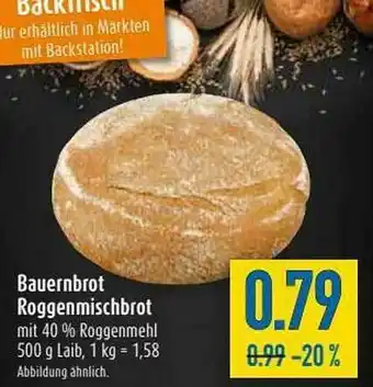 diska Bauernbrot Roggenmischbrot Angebot