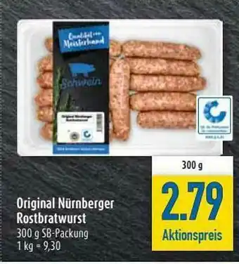 diska Original Nürnberger Rostbratwurst Angebot