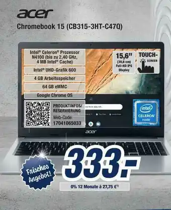 Expert Bening Acer Chromebook 15 (cb315-3ht-c47q) Angebot