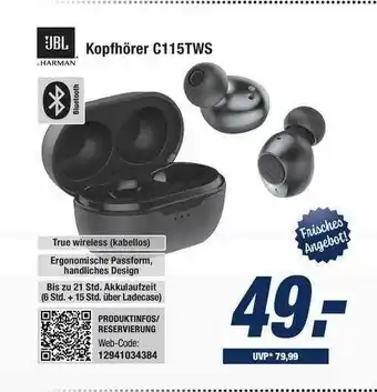 Expert Bening Jbl Kopfhörer C115tws Angebot