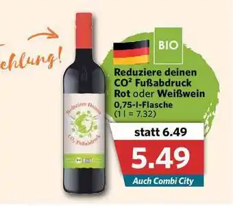 Combi Reduziere Deinen Co² Fußabdruck Rot Oder Weißwein Angebot