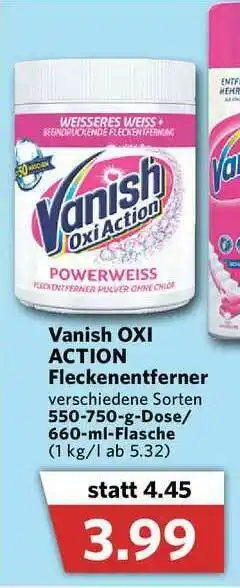 Combi Vanish Oxi Action Fleckenentferner Angebot