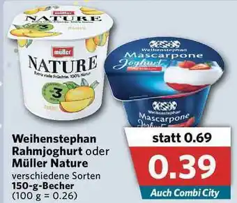 Combi Weihenstephan Rahmjoghurt Oder Müller Nature Angebot