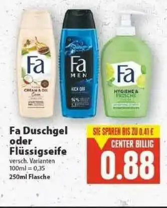 E-Center Fa Duschgel Oder Flüssigseife Angebot