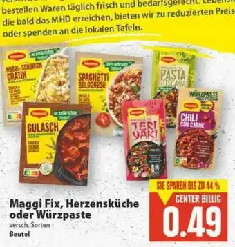 E-Center Maggi Fix, Herzensküche Oder Würzpaste Angebot