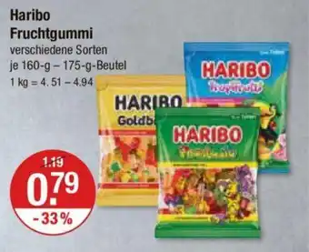 V Markt Haribo Fruchtgummi verschiedene Sorten je 160-g-175-g Angebot