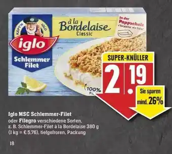 Edeka Iglo Msc Schlemmer-filet Oder Filegro Angebot