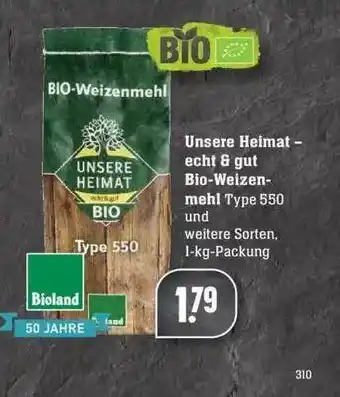 Edeka Unsere Heimat - Echt & Gut Bio-weizenmehl Angebot