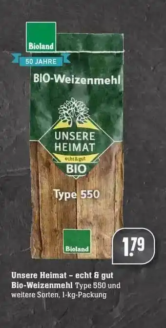 Edeka Unsere Heimat - Echt & Gut Bio-weizenmehl Angebot