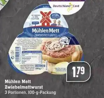 Edeka Mühlen Mette Zwiebelmettwurst Angebot