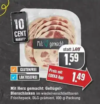 Edeka Mit Herz Gemacht: Geflügel Bierschinken Angebot