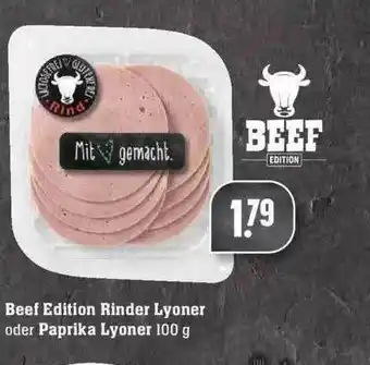 Edeka Beeff Edition Rinder Lyoner Oder Paprika Lyoner Angebot