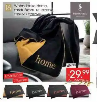 Zurbrüggen Wohndecke Home Angebot