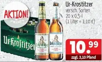 Getränke Quelle Ur-Krostitzer 20x0,5 L Angebot