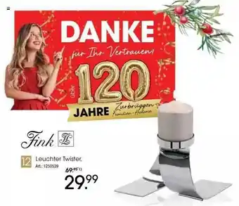 Zurbrüggen Leuchter Twister Fink Angebot