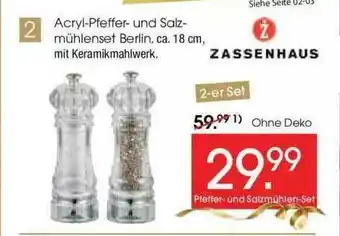 Zurbrüggen Acryl-pfeffer- Und Salz- Zassenhaus Angebot