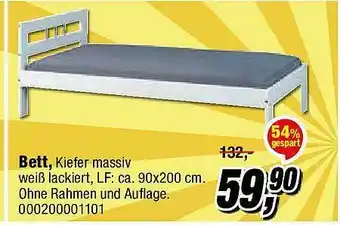 Opti Wohnwelt Bett Kiefer Massiv Angebot