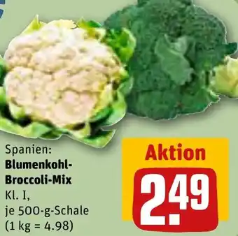 REWE Blumenkohl Broccoli Mix 500 g Schale Angebot