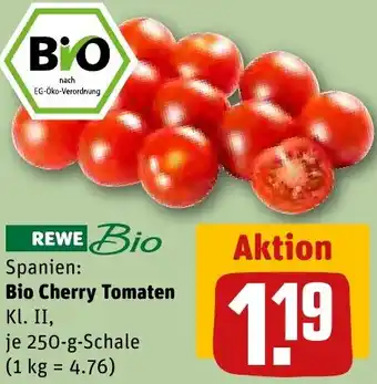 REWE Bio Cherry Tomaten 250 g Schale Angebot