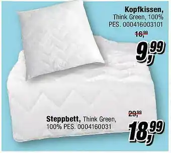 Opti Wohnwelt Kopfkissen Steppbett Angebot