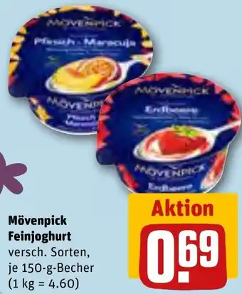 REWE Mövenpick Feinjoghurt 150-g-Becher Angebot