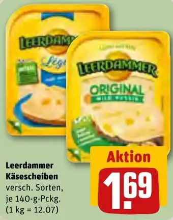 REWE Leerdammer Käsescheiben 140 g Pckg. Angebot