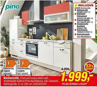 Opti Wohnwelt Küchenzeile Pino Angebot