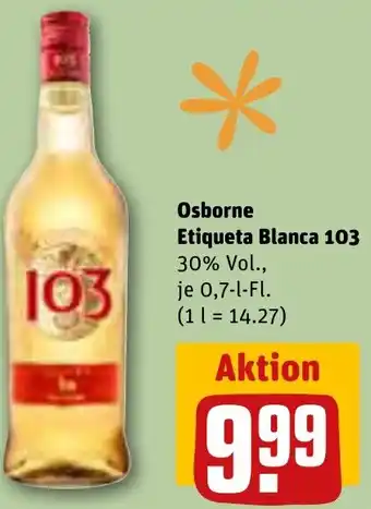 REWE Osborne Etiqueta Blanca 103, 0,7 L-Fl. Angebot