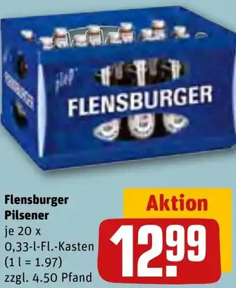 REWE Flensburger Pilsener 20x0,33 L-Fl. Kasten Angebot