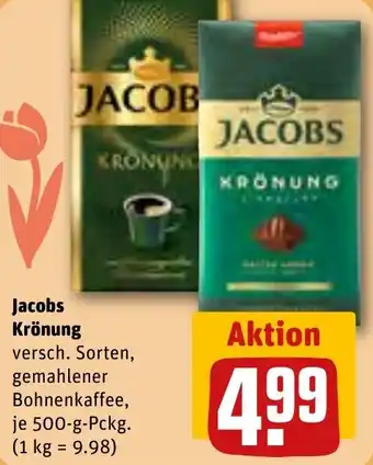 REWE Jacobs Krönung 500 g Pckg. Angebot