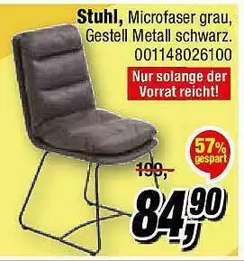 Opti Wohnwelt Stuhl Microfaser Grau Angebot