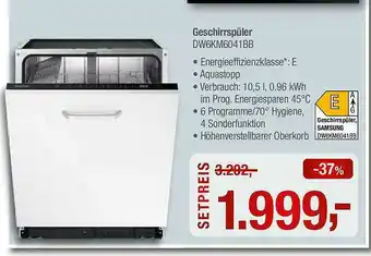 Opti Wohnwelt Geschirrspüler Dw6km6041bb Angebot