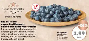 PENNY BEST MOMENTS Heidelbeeren 125 g Schale Angebot