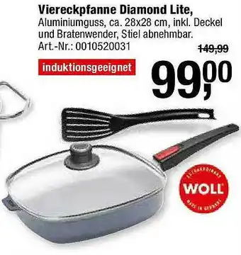 Opti Wohnwelt Viereckpfanne Diamond Lite Angebot