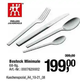 Opti Wohnwelt Besteck Minimale Zwilling J.a. Henckels Angebot