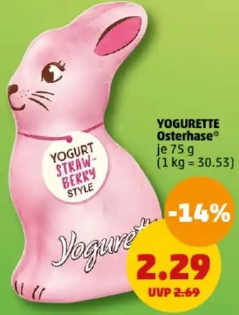 PENNY YOGURETTE Osterhase 75 g Angebot