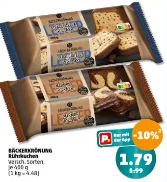 PENNY BÄCKERKRÖNUNG Rührkuchen 400 g Angebot